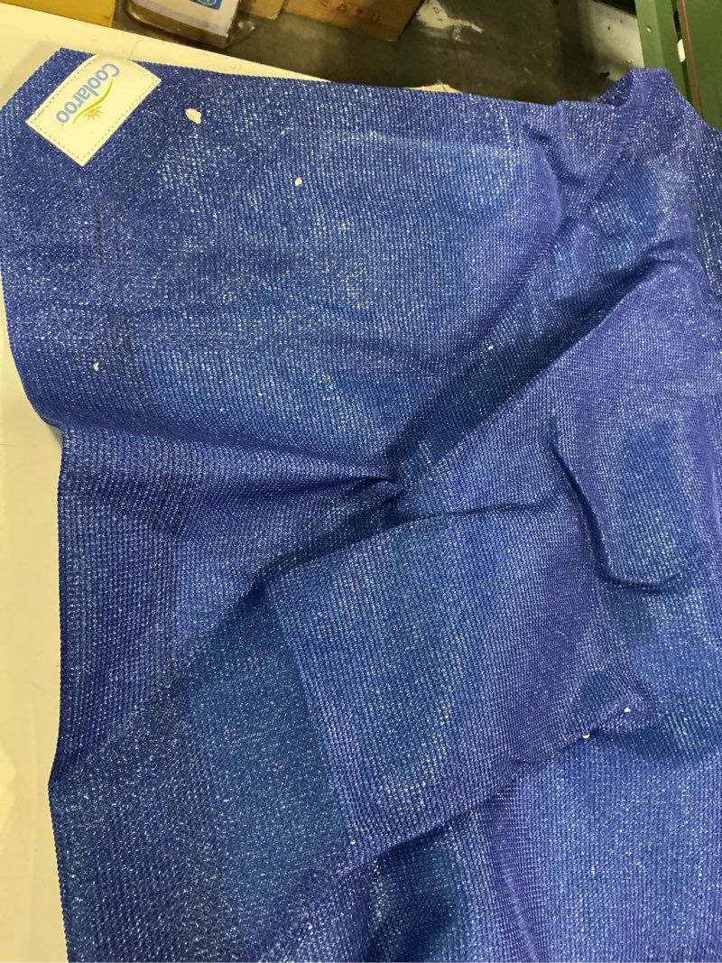 Condition photo showing As Is for (Similar)Privacy Screen Garden Balcony Privacy Screen Cover Windbreak Net Fence Sunblock Windscreen Breathable HDPE Privacy Protective Screens with Cable Ties,Blue,0.7x8m