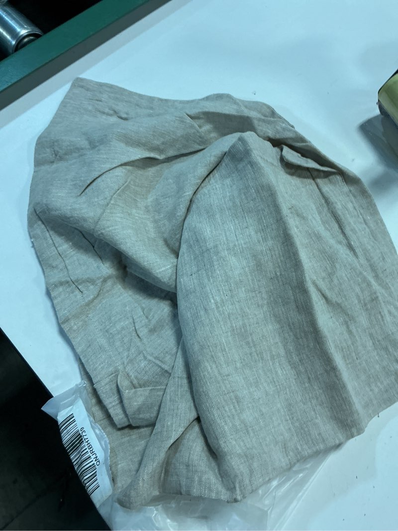 Condition photo showing As Is for european linen euro sham, euro, natural chambray