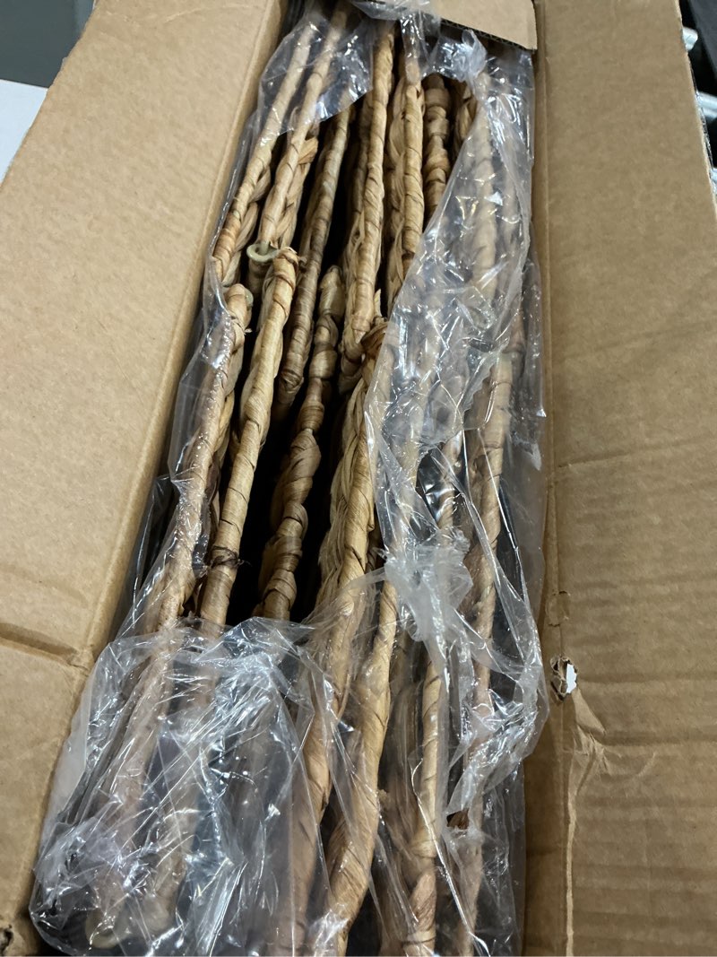 Condition photo showing Good Condition for 10.5x10.5 Water Hyacinth Storage Baskets, Collapsible Square Wicker Baskets Cube Storage Bins for IKEA Kallax, Set of 3