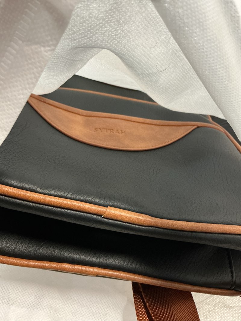 Condition photo showing New/Like New for sytrah small backpack purse for women, mini backpack vegan leather with rfid blocking & tablet pocket, cute shoulder handbag for travel, school & work black brown