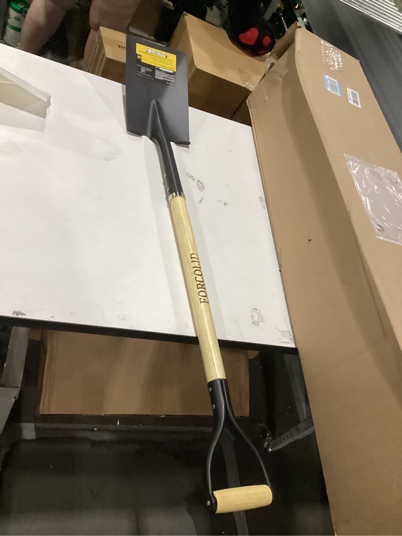 Condition photo showing Good Condition for Spade Shovel for Digging, Edging Shovel, Lawn Edger Tool with D-Handle, Forged Steel Y-Grip, for Digging, Lawn Edging, Pruning, 45 inch Heavy Duty Weed Puller Tool Narrow-square shovel