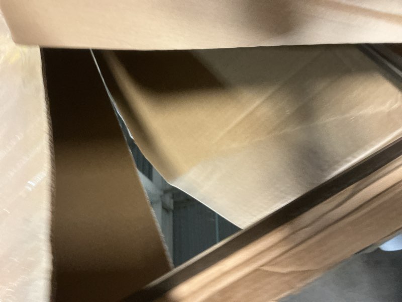 Condition photo showing Good Condition for loaao 24”x32” bronze bathroom mirrors for vanity, rounded rectangle brushed bronze metal frame mirror, anti-rust, hangs horizontally or vertically bronze 24"l x 32"w