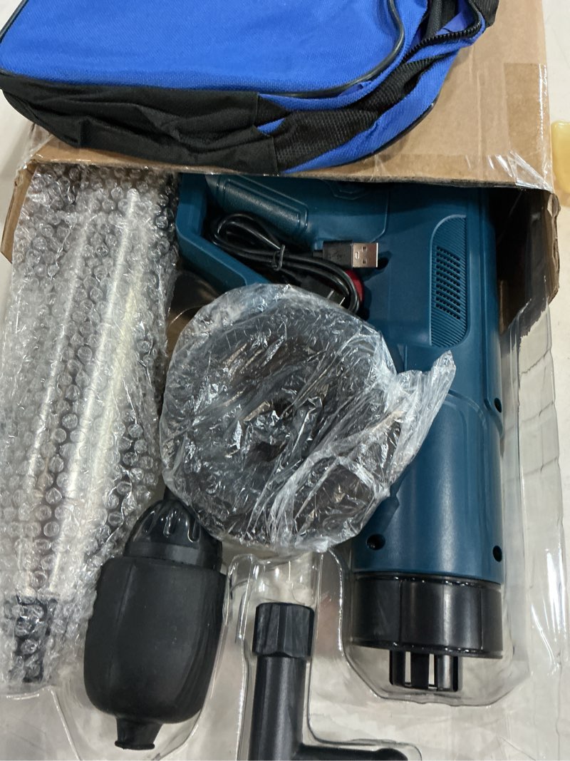 Condition photo showing New/Like New for electric toilet plunger,high pressure drain unclogger plungers for bathroom, shower, floor drains,powerful and versatile clog remover with anti-splash design safe & efficient home tool(blue)