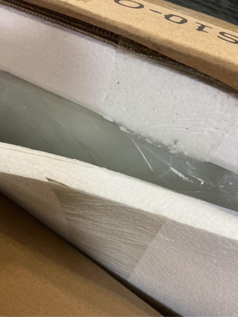 Condition photo showing New/Like New for andy star brushed nickel mirror, 24x32’’ oval mirror for bathroom, brushed nickel oblong bathroom mirror for over sink, modern anti rust silver vanity mirror brushed nickel 32"l x 24"w