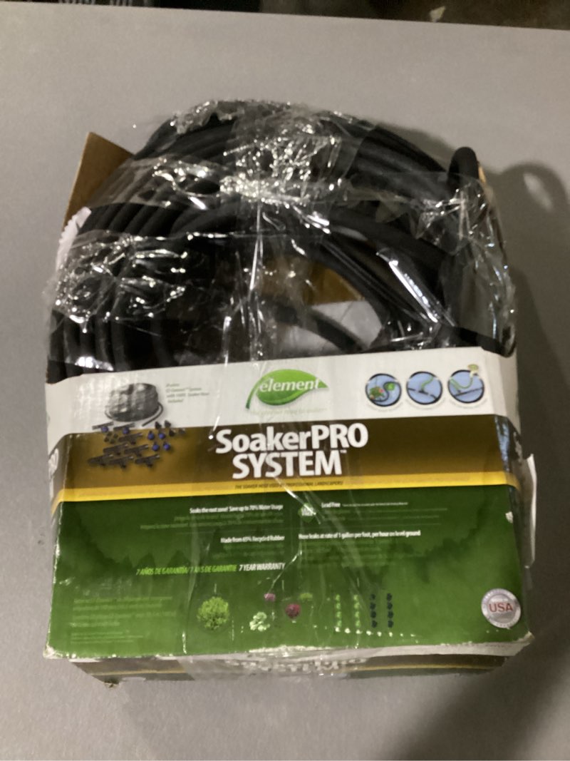 Condition photo showing As Is for swan soakerpro 3/8 in. x 100 ft. heavy duty soaker hose system