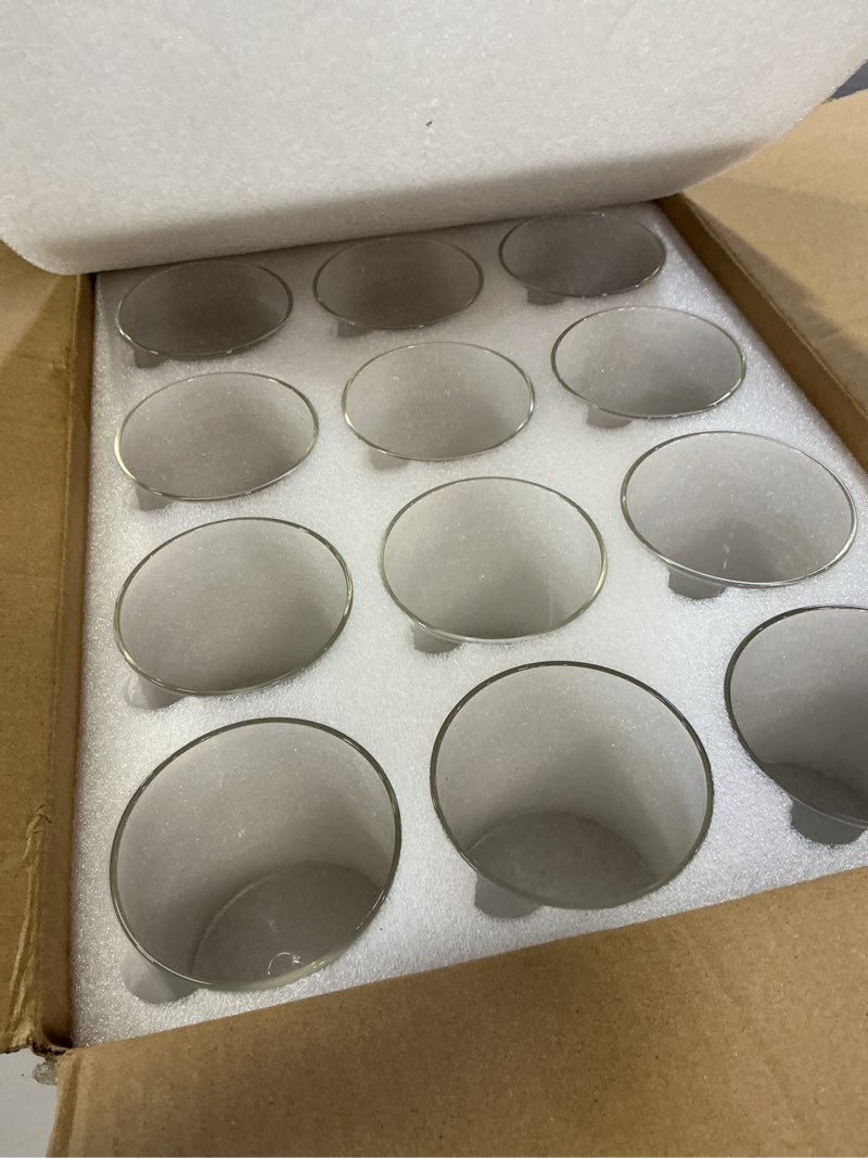 Condition photo showing New/Like New for 12pcs glass cylinder vases for centerpieces - 4 inch small flower vase for wedding decorations, clear glass flower vases floating candle holder for table centerpiece wedding home décor 12 pack 4 inch