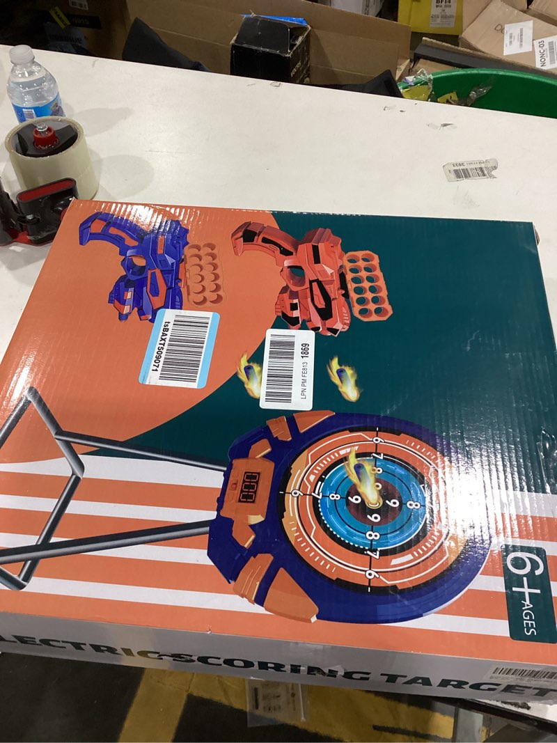 Condition photo showing New/Like New for Shooting Target for Nerf w/Toy Guns and Foam Darts, Upgrade Digital Shooting Game with Touch Screen Practice Target, Electronic Scoring Targets for Nerf Gun for Kids Aged 5 -13 Boys, Girls stand