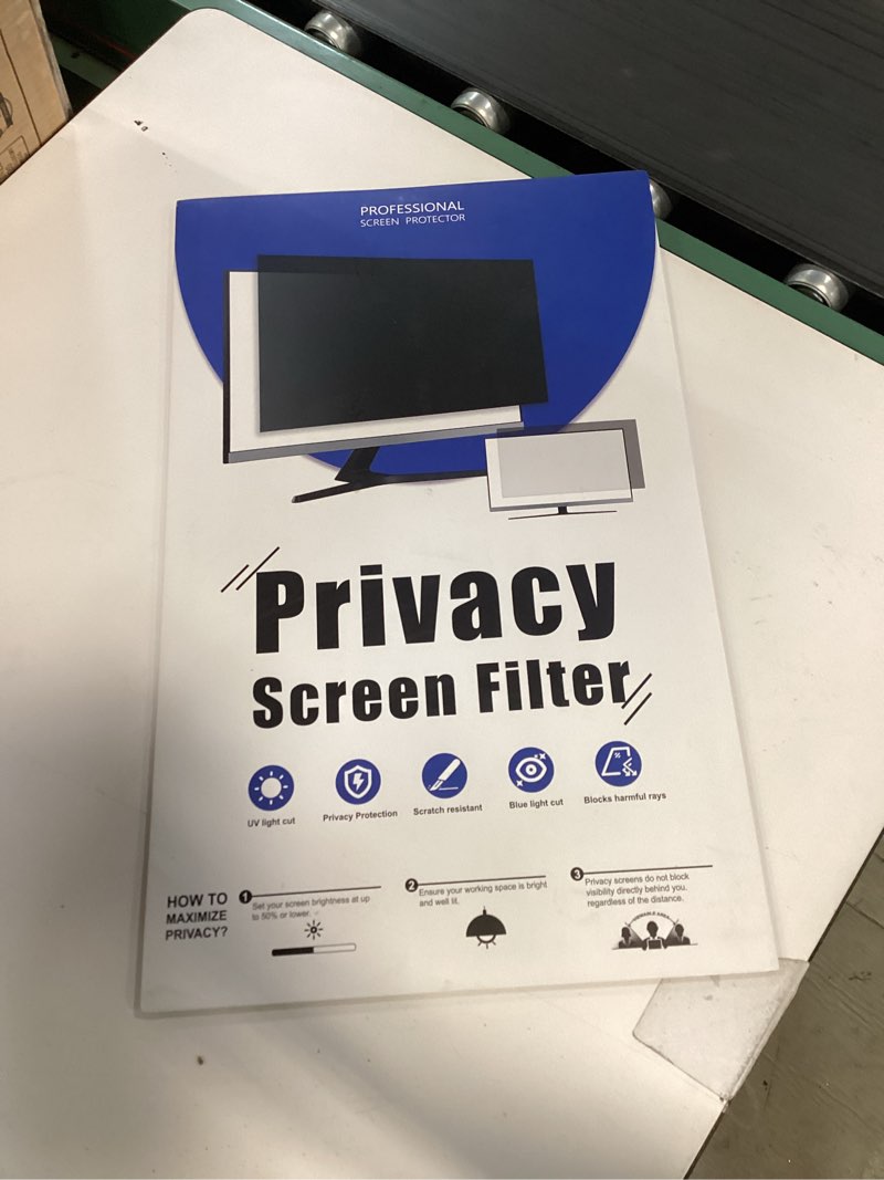 Condition photo showing As Is for Peslv Computer Privacy Screen 21.5 Inch for 16:9 Widescreen Monitor, Removable 21.5inch Anti Blue Li