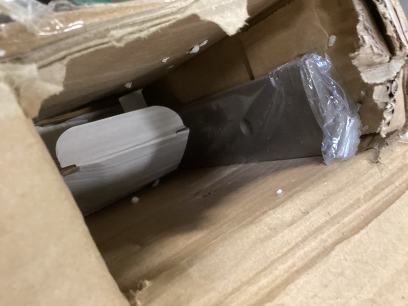 Condition photo showing As Is for 52" Brushed Nickel Bifold Sliding Barn Door Hardware Track Kit,Side Mounted J Shape Roller,Smoothly and Quietly,Assembly Easy,Fit Four 12" Bi-Folding Doors (Door Not Included) 52'' for 4 Doors (Hardware only)