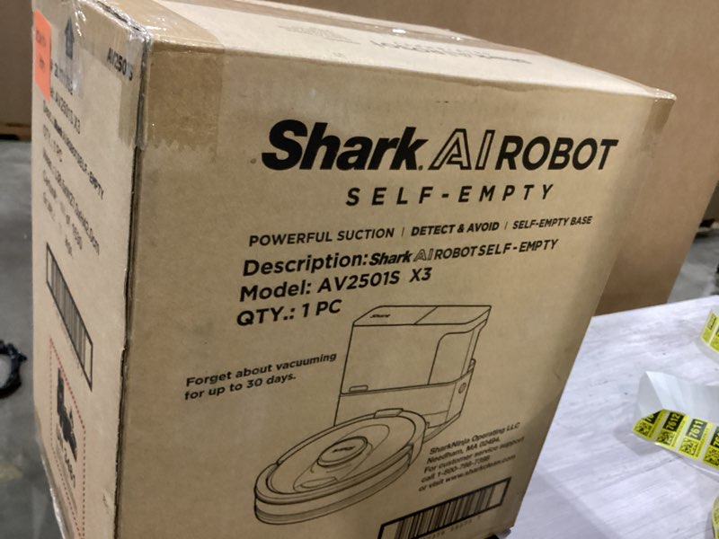 Condition photo showing New/Like New for shark av2501s ai robot vacuum with hepa self empty base bagless 30 day capacity
