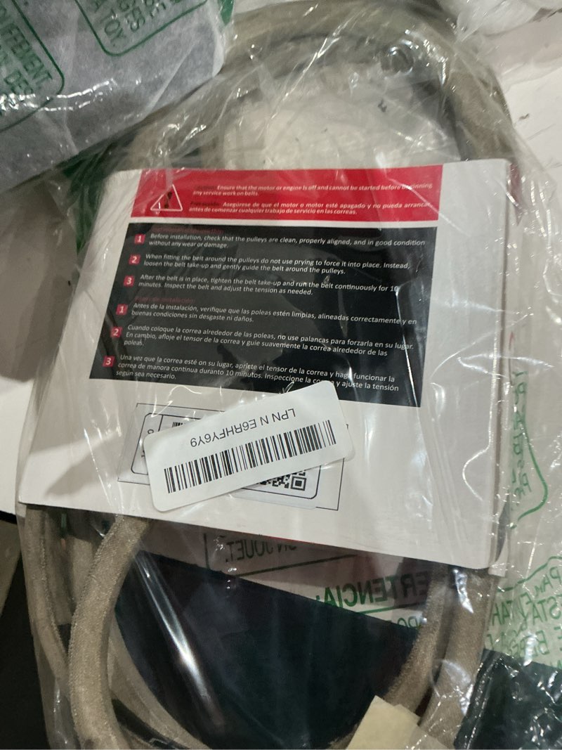 Condition photo showing Good Condition for 144200 craftsman deck belt replacement, length 88.375", heavy-duty aramid cord belt replaces 131290 532131290 419271 532144200 for husqvarna lt, lth, lr, yt, yth series, series of poulan craftsman 88.37" x 1/2"