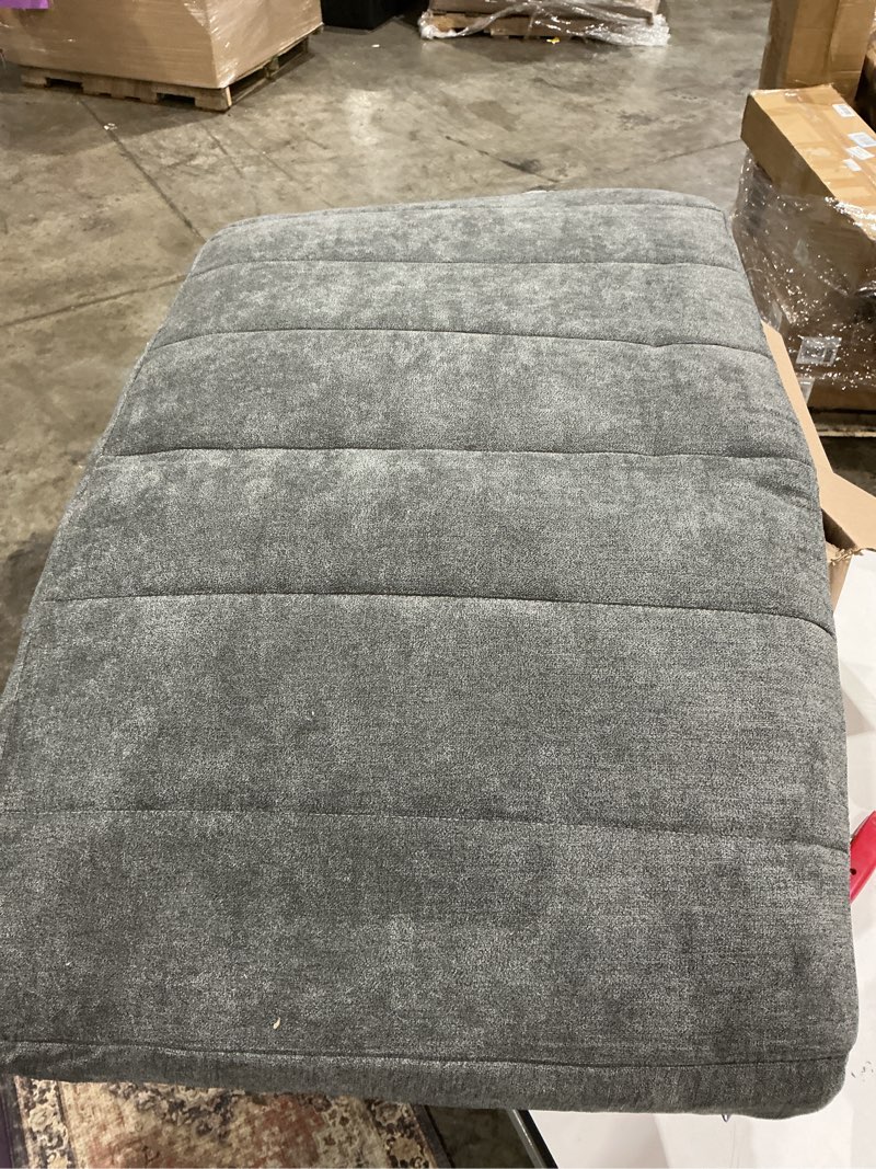 Condition photo showing As Is for nestl upholstered full headboard - easy assemble channel stitched headboard full size - wall mounted headboards with 3d soundproof wall panels peel & stick floating headboards, grey 05-grey full