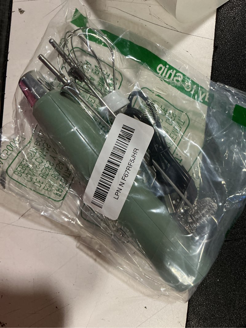 Condition photo showing Good Condition for yuswko granite green handheld milk frother wand for coffee, rechargeable electric whisk with 3 heads 3 speeds drink mixer coffee frother for latte, cappuccino, hot chocolate, egg basic frother granite