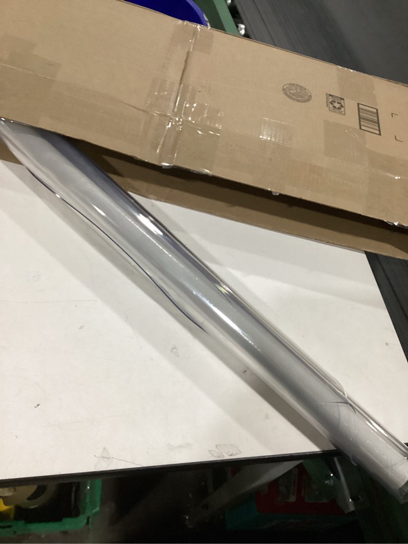 Condition photo showing Good Condition for LovePads Round Clear Table Cover Protector 40 Inch, 2mm Thick Table Protector for Dining Room, Waterproof Plastic Cover PVC Vinyl Tablecloth, Circle Tabletop Protective Pad for Furnture Surface 40" (Round) Clear 2mm