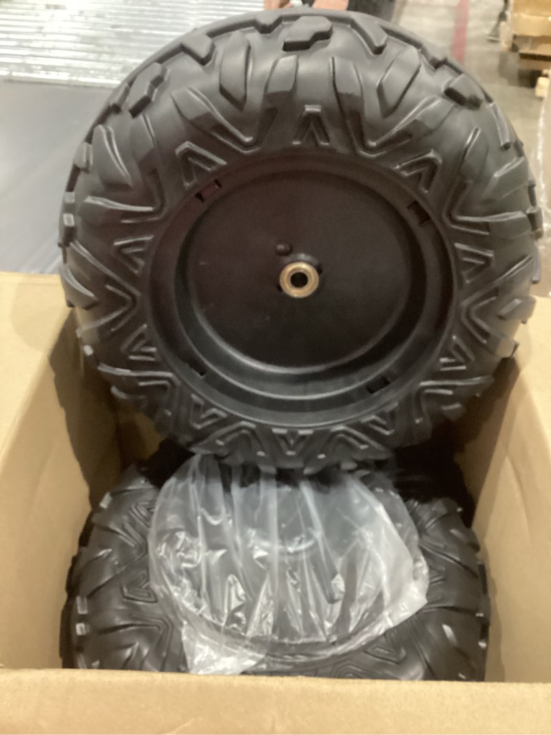 Condition photo showing New/Like New for 2pack 33cm/13'' eva solid compound tire for power wheels ride on car ?alligator tires wheels upgrade,1.2cm/0.47in aperture front/rear wheel for car/suv/utv/atv/motorcycle replacement parts silvery wheel hub