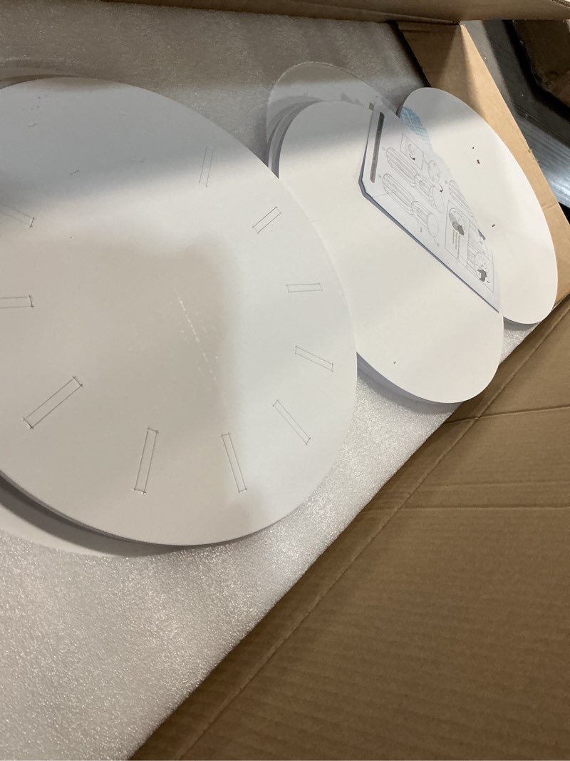 Condition photo showing Good Condition for imprsv 3pcs cylinder stands for party, large white cake stand, pedestal display plinth pillars for wedding ceremony birthday party decor (hourglass tower 3pc hourglass