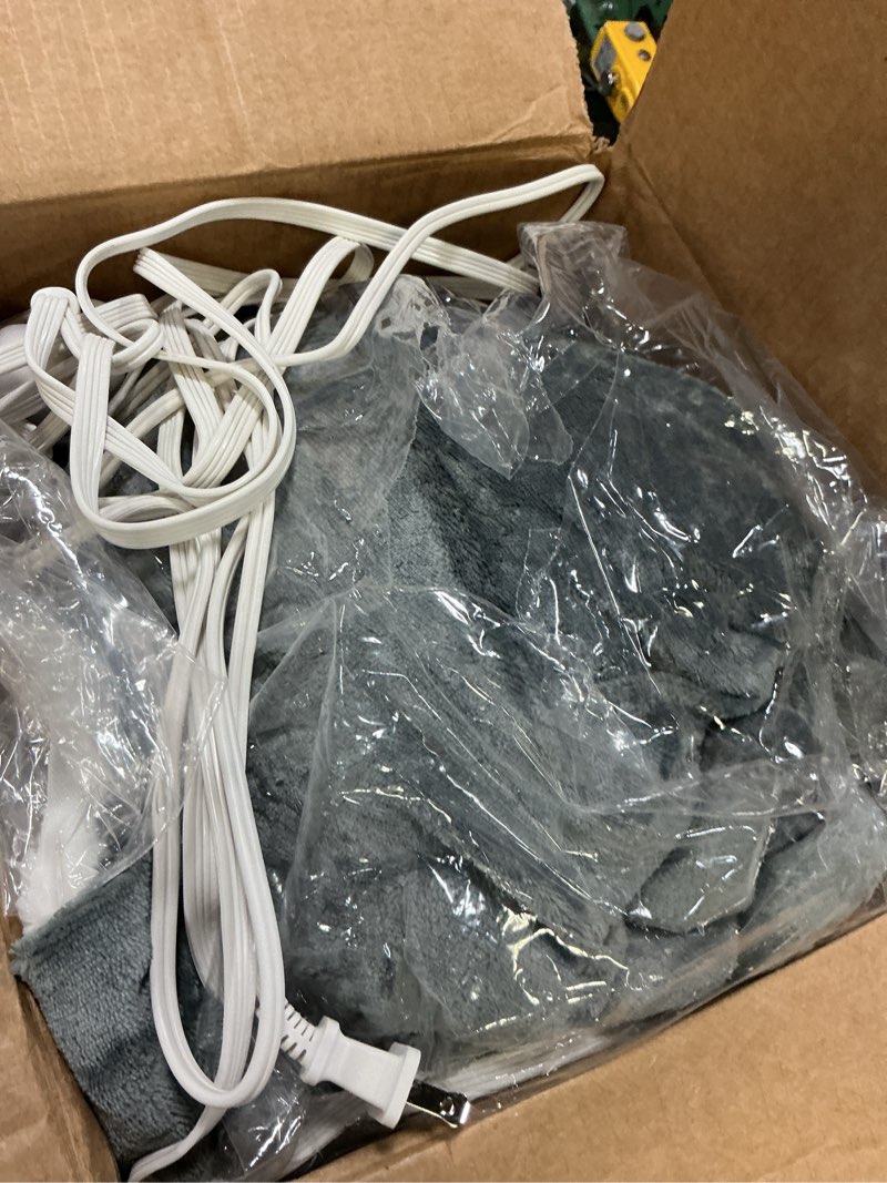 Condition photo showing As Is for Heated Blanket Queen Size Fast Warming Heating Electric Blanket with 6 Heat Settings & 4 Hours Auto-Off, Ideal Gift for Her, 84"x90", London Grey London Grey Queen Size 84"x90"