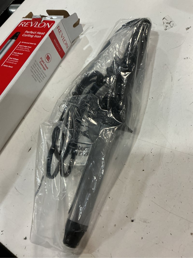 Condition photo showing Good Condition for revlon perfect heat 1" triple ceramic curling iron, black