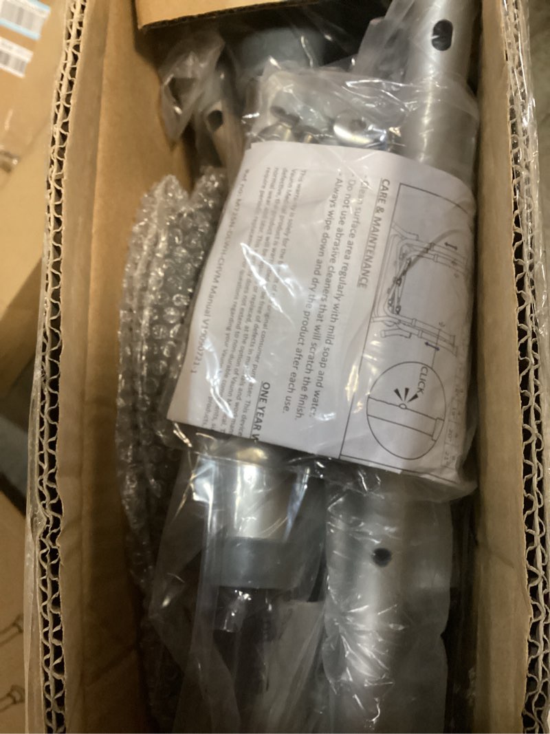 Condition photo showing New/Like New for vaunn medical deluxe spa shower chair with arms and back, bath seat for seniors, 350 lbs max weight, white with light gray arms