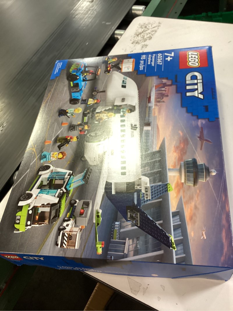 Condition photo showing New/Like New for LEGO City Passenger Airplane Toy - Building Set for Boys & Girls, Ages 7+ - Educational Gift for Kids - W/Buildable Vehicle Toys & 9 Minifigures - 60367 Standard Packaging