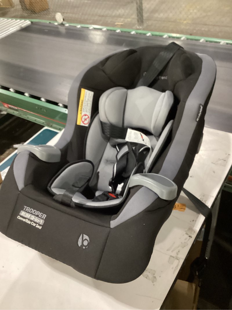 Condition photo showing As Is for Baby Trend Trooper™ Slim 3-in-1 Convertible Car Seat, Dash Black Dash Black Trooper SLIM