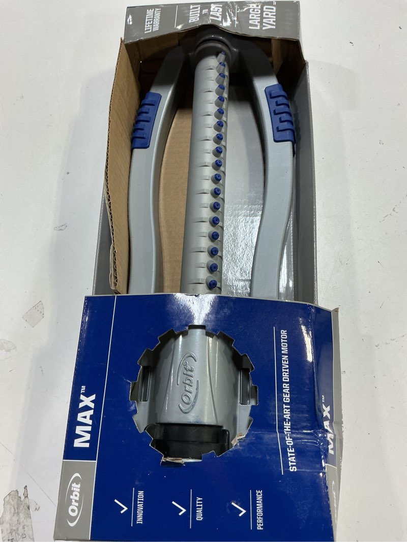Condition photo showing Good Condition for orbit orbit max 4000-sq. feet oscillating sled lawn sprinkler