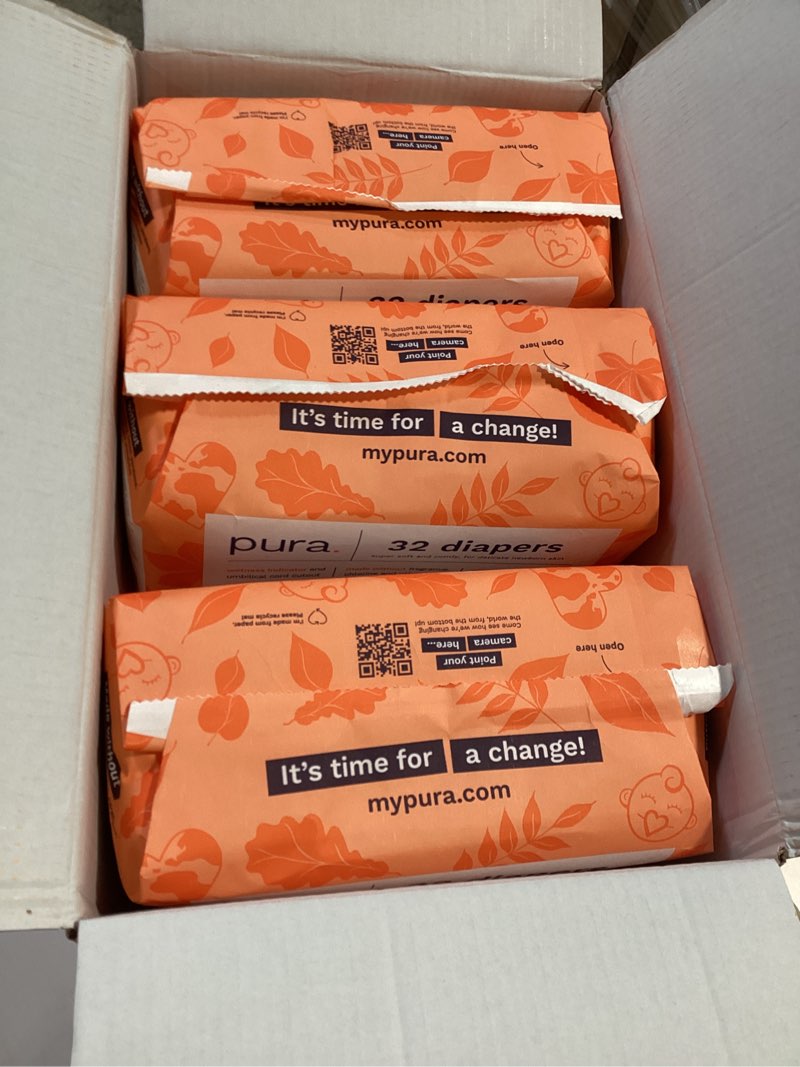 Pura Size 1 Eco-Friendly Diapers (4-11lbs) Hypoallergenic, Soft Organic Cotton Comfort, Sustainable,