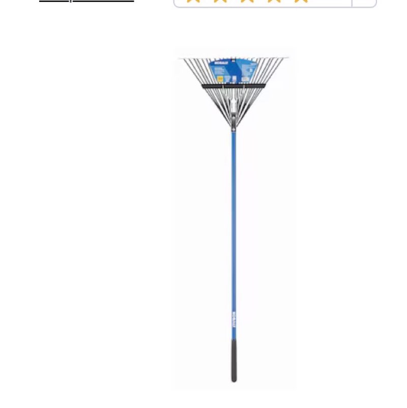 kobalt 24-in steel lawn and leaf rake with fiberglass handle