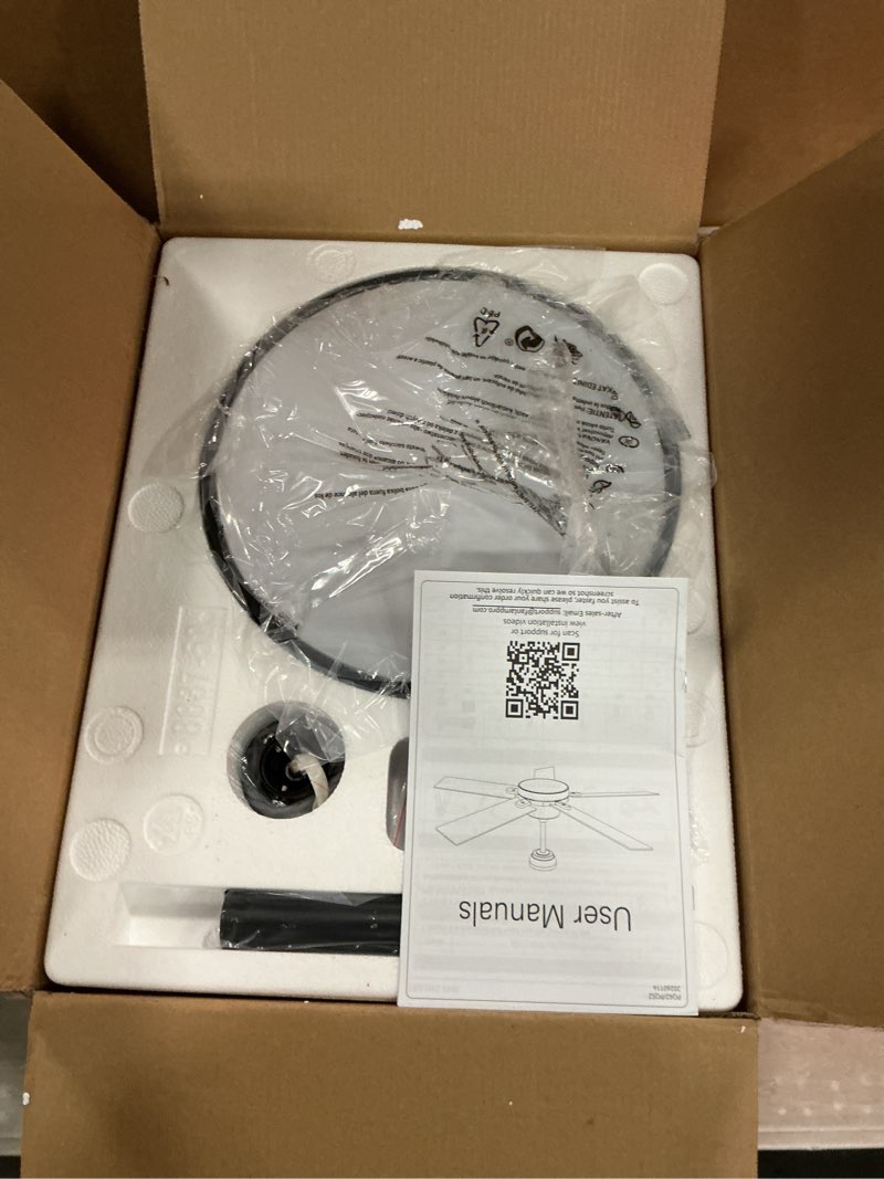 Condition photo showing New/Like New for zmishibo 52 inch ceiling fans with lights, smart remote/app control, modern ceiling fan with 6 speeds & 3cct, dimmable 30w led, quiet dc motor, noiseless for living room, bedroom, kitchen, black black 52 inch