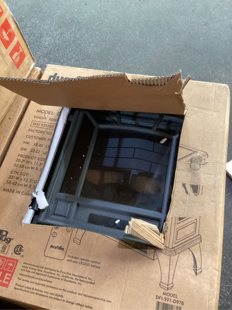 Condition photo showing Good Condition for ** damages ** duraflame infrared quartz electric stove heater gray