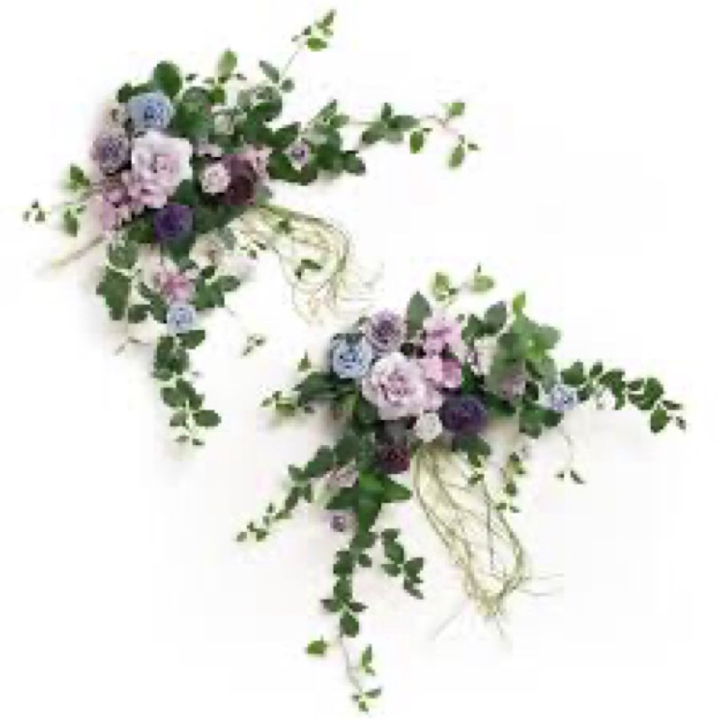ling's moment 2pcs artificial flower garland light purple floral swags wedding arch flowers lilac ta