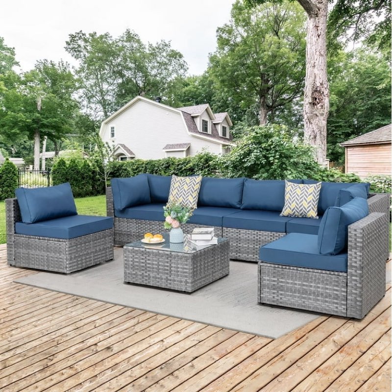 *incomplete* Walsunny 7 Piece Outdoor Patio Conversation Set