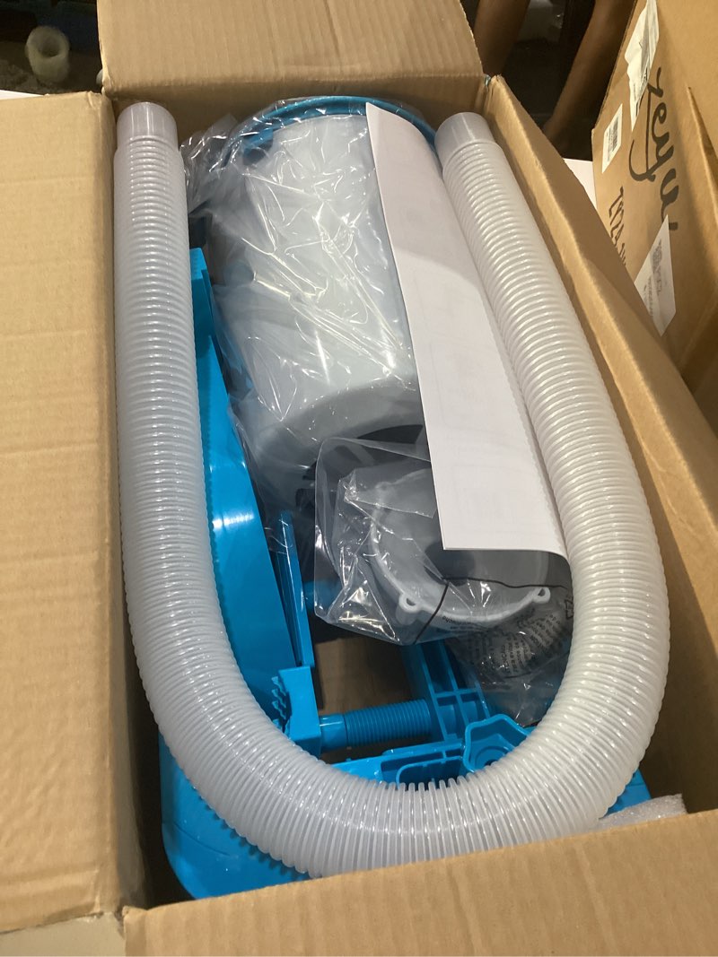 Condition photo showing New/Like New for deeprclean newly above ground pool skimmer with solar digital thermometer, wall mount surface skimmer with adjustable height bracket, auto skimming for pool surface floating leaves & debris -blue skyblue