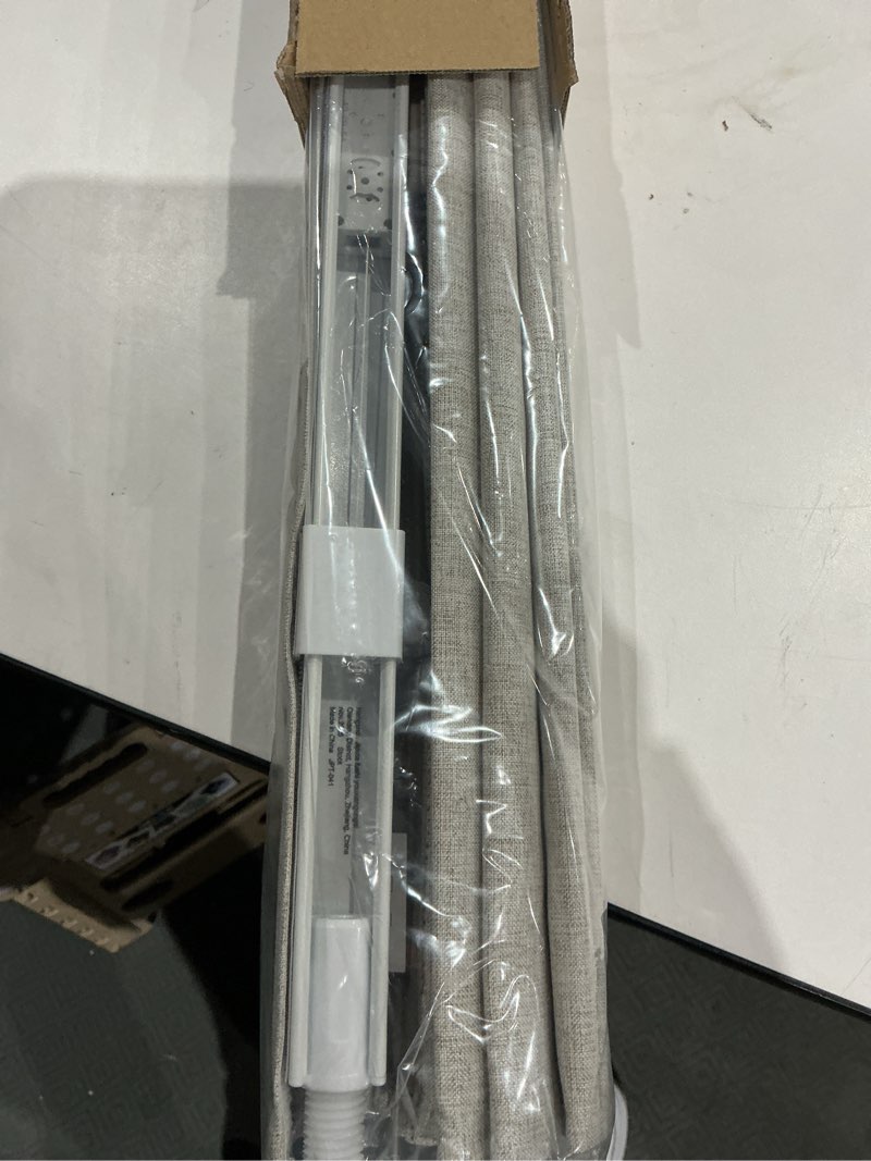 Condition photo showing Good Condition for lazblinds no drill roman shades for windows, cordless blackout window shades with uv protection, polyester fabric for bedroom & living room, 28" w x 64" h, beige blackout - faux linen - beige 28"w x 64"h