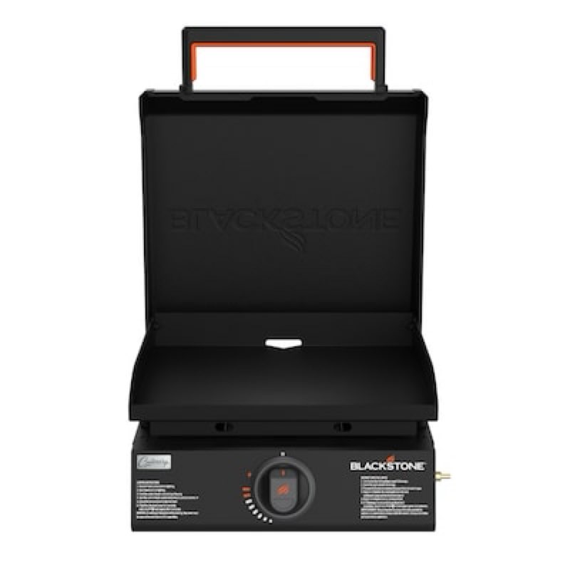 Blackstone 17-in Culinary Omnivore Tabletop Griddle with Hood 267-Sq. in Black Powder Coat Portable Liquid propane Grill