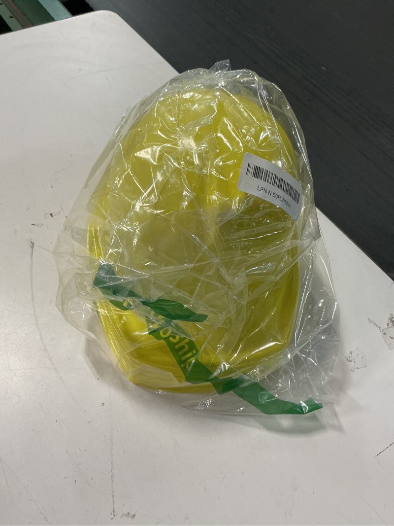 Condition photo showing Good Condition for Haysandy 60 Pcs Yellow Construction Party Hats Plastic Kids Party Hat Construction Hat Bulk Toy Construction Party Hats Building Dress about 10 x 8 x 5 inches