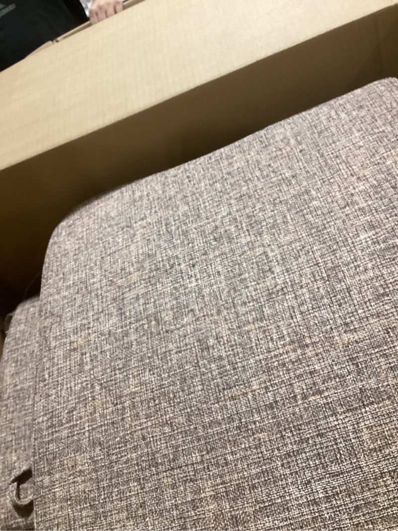 Condition photo showing Good Condition for SINOSSO Glider Rocker Cushion Set (5 Pcs), Soft Blended Fabric High-Density Support Foam Seat Cushions with Ties, Fits Rocking Chair/Nursery Glider & Ottoman, Light Brown