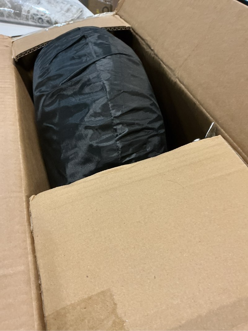 Condition photo showing As Is for fniok portable steam sauna box at home, 9 levels heating, sauna tent for home with steamer and folding chair, sauna box for relaxation, detoxification, spa, sauna box black