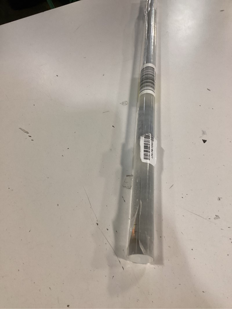 acrylic round rod, transparent clear, standard tolerance, fed. spec. l-p-391a, 1" diameter, 36" length 1 inches 36 inches 1
