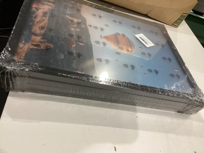 Condition photo showing Good Condition for jcjmy 13x18 picture frame set of 4 black for wall hanging, wall mounting horizontally or vertically, 13 x 18 wall gallery poster photo frame with shatter resistant plexiglass, 4 pack, black black 13x18 inch