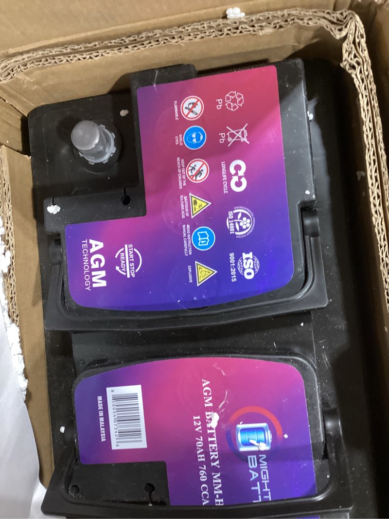 Condition photo showing Good Condition for mighty max battery mm-h6 start and stop car bci group size 48 12v 70 ah, 120rc, 760 cca rechargeable agm car battery group 48
