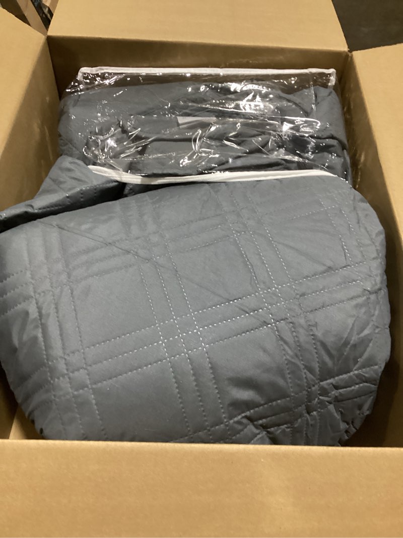 Condition photo showing As Is for TAOCOCO Waterproof Sectional Couch Covers L Shaped Sofa Covers Chaise Lounge Cover 3pcs Reversible Couch Covers for Sectional Sofa Pet Kids Furniture Protector with Elastic Straps(X-Large, Dark Grey) Dark Grey X-Large