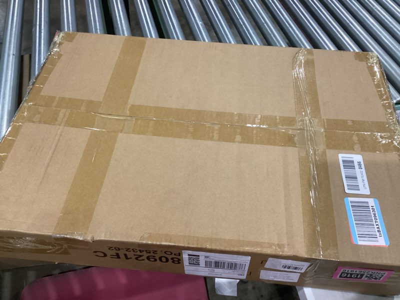 Condition photo showing New/Like New for SUPERJARE Kitchen Bakers Rack with Power Outlet, Coffee Bar Table 4 Tiers, Kitchen Microwave Stand with 6 S-shaped Hooks, Storage Shelf Rack for Spices, Pots and Pans - Rustic Brown 23.6 inch Rustic Brown