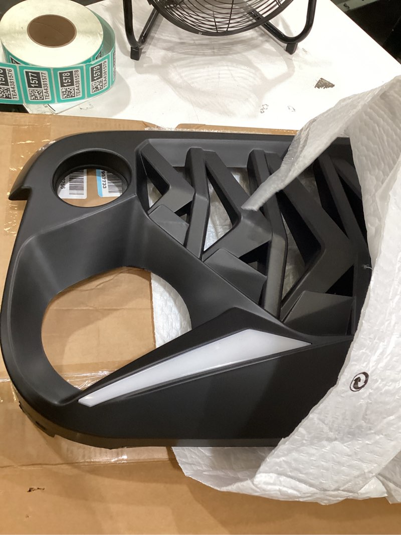 Condition photo showing New/Like New for matte black front grill, shark grille compatible with 2007-2018 jeep wrangler rubicon sahara sport jk jku