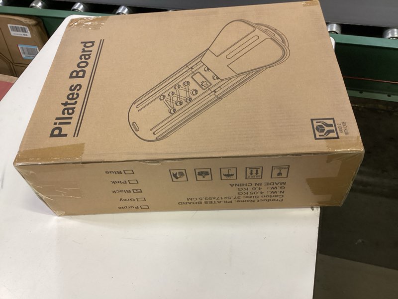 Condition photo showing New/Like New for Pilates Reformer Set, Pilates Board, Multi-Purpose Foldable Pilate Reformer Board for Home, 6 in 1 Pilate Sliding Board for Women and Men (Black)