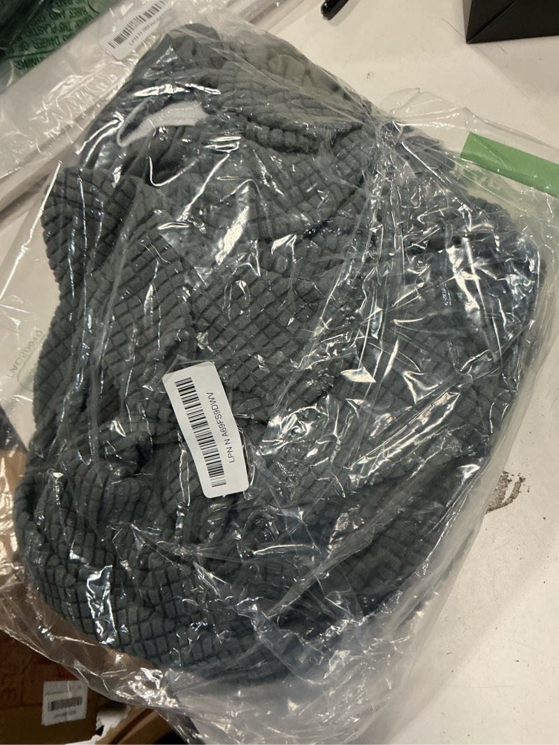 Condition photo showing As Is for H.VERSAILTEX Super Stretch Individual Seat Cushion Covers Sofa Covers Couch Cushion Covers Slipcover Sets Thick Jacquard Textured Twill Fabric (1 Piece Loveseat Cushion Cover, Grey) Grey 1 Cushion Loveseat