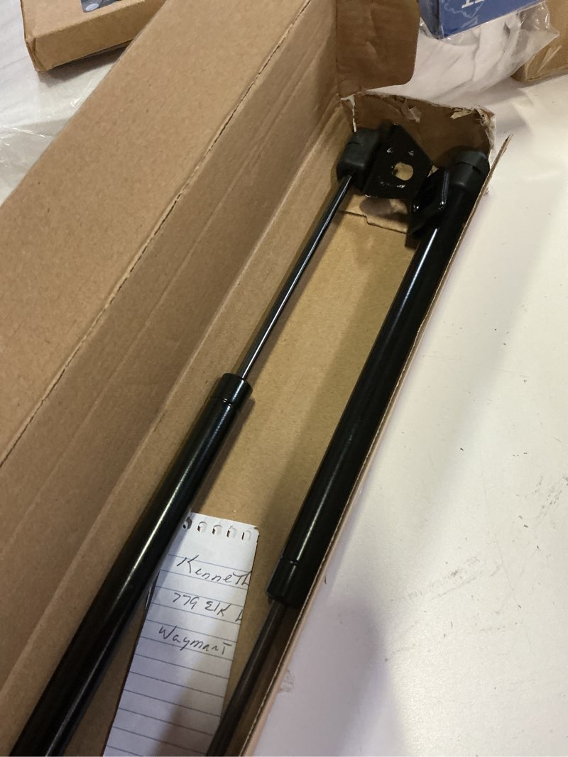 Condition photo showing As Is for 2pcs front upgraded hood struts compatible with chevy colorado gmc canyon 2023 2024 2025 2026, no drill front gas springs shocks,all black hood lift support assist kit