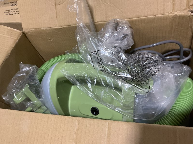 Condition photo showing As Is for bissell little green multi-purpose portable carpet and upholstery cleaner, car and auto detailer, with exclusive specialty tools, green, 1400b