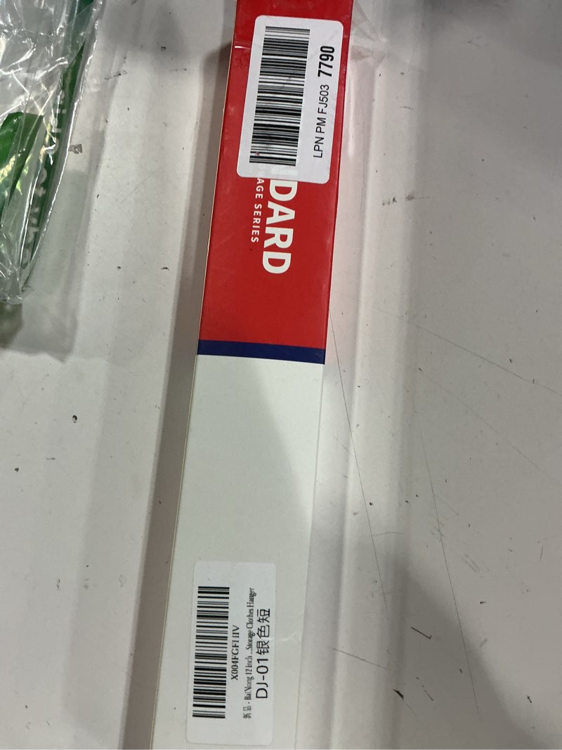 Condition photo showing New/Like New for 12 inch Valet Rod for Closets Pull Out Closet Valet Rod Slide Out With 4 Hooks Silver Pull Out Clothes Hanger Silver 12 Inch