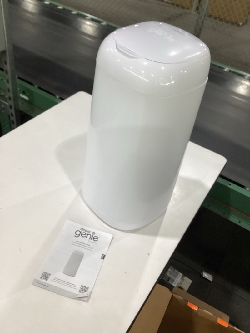 Condition photo showing New/Like New for Diaper Genie Classic Pail Includes 1 Starter Square Refill That can Hold up to 165 Newborn-Sized Diapers.